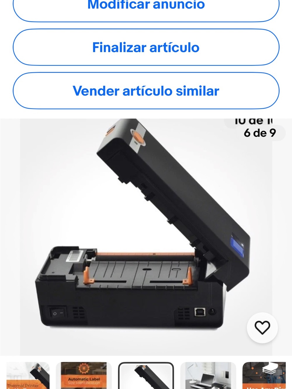 Black Thermal Label Printer - Compact On-Demand Labeling
